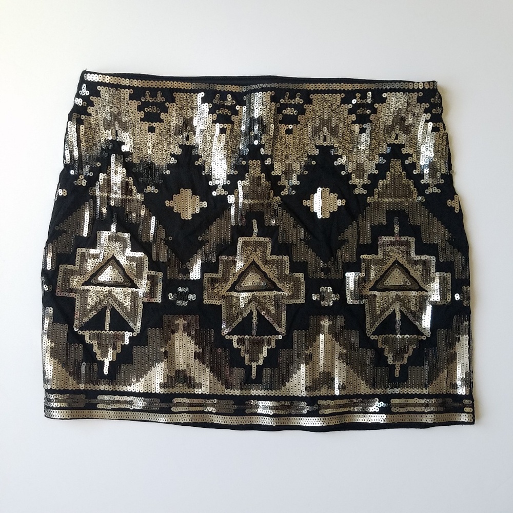 NEW Express Sequined Mini Skirt